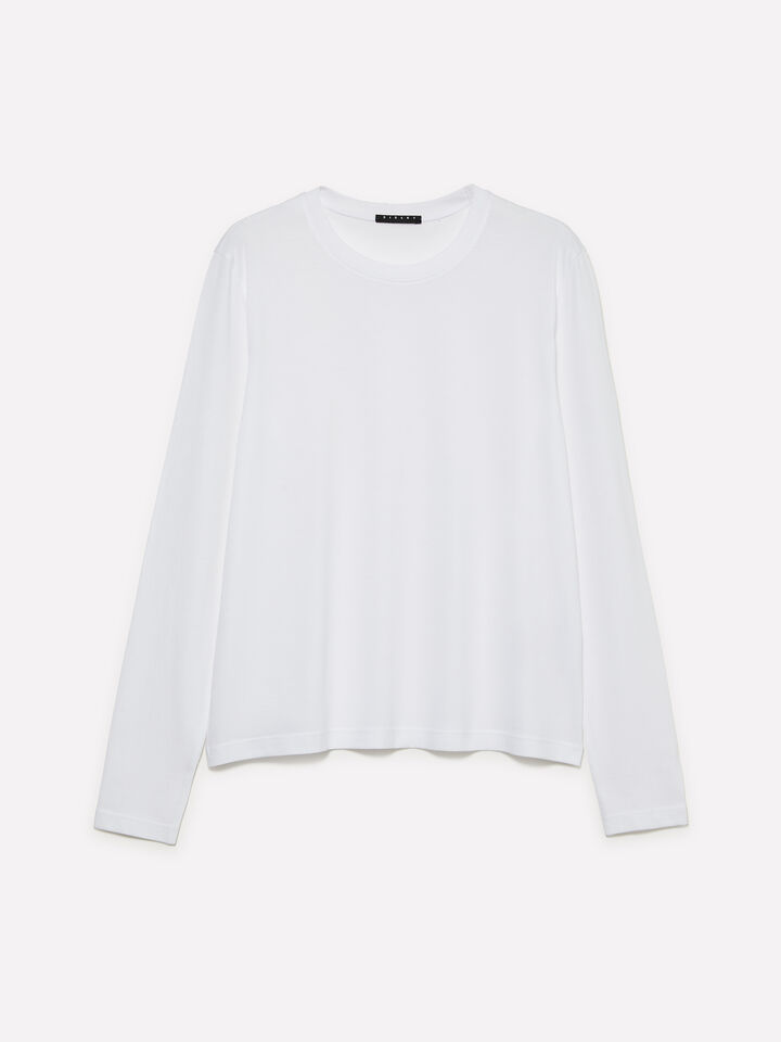 Μπλούζα λευκή μακρυμάνικη - μπλουζάκια μακρυμάνικα γυναικεία - Λευκο | Sisley image number 1